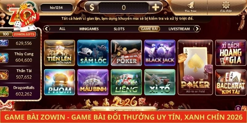 Game bài Zowin